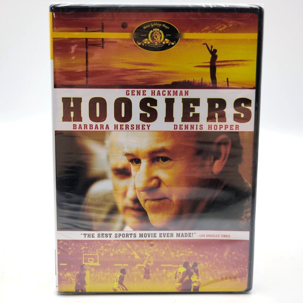 Hoosiers DVD Gene Hackman Dennis Hopper New Sealed 1986 Indiana Basketball Film